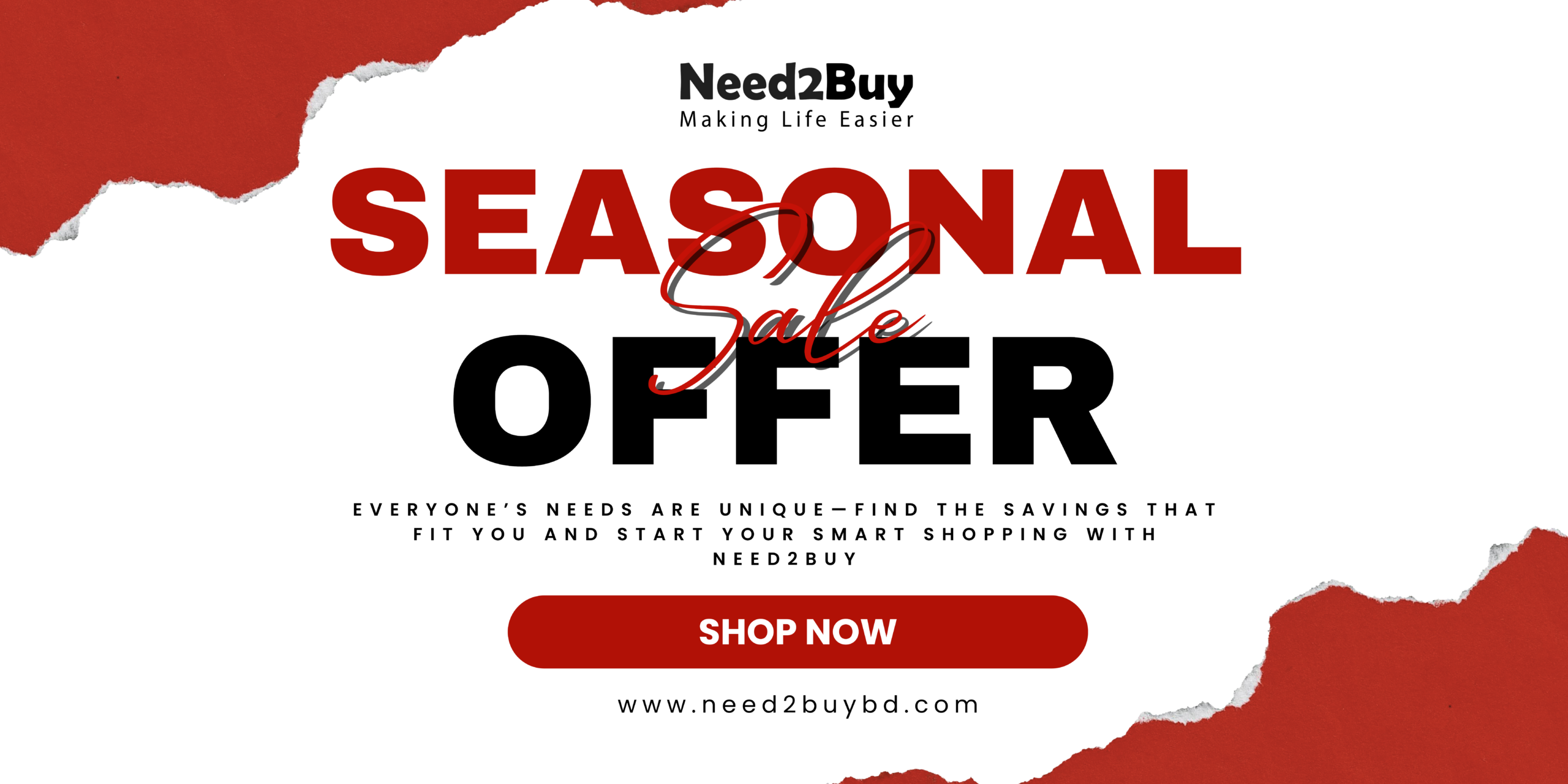 Black and Red Simple Black Friday Sale Banner